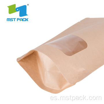 Bolsa compostable de papel de papel marrón de grado de comida